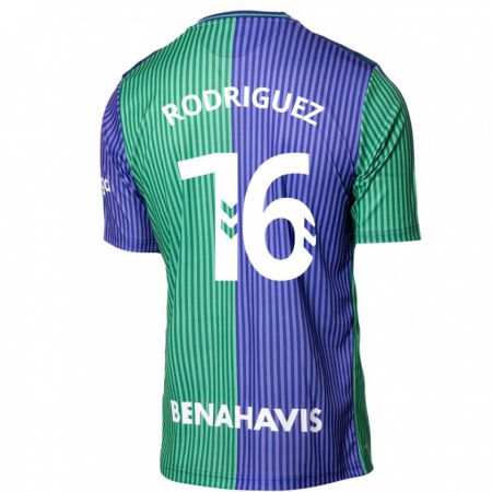 Kandiny Herren Genaro Rodríguez #16 Grün Blau Auswärtstrikot Trikot 2023/24 T-Shirt