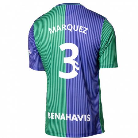 Kandiny Herren David Márquez #3 Grün Blau Auswärtstrikot Trikot 2023/24 T-Shirt