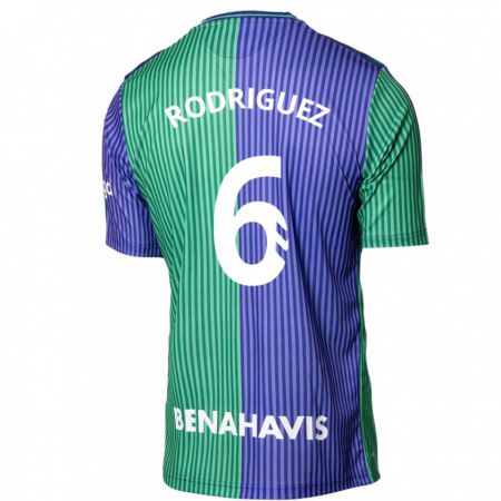 Kandiny Herren Rafa Rodríguez #6 Grün Blau Auswärtstrikot Trikot 2023/24 T-Shirt