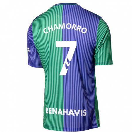 Kandiny Herren Alexis Chamorro #7 Grün Blau Auswärtstrikot Trikot 2023/24 T-Shirt