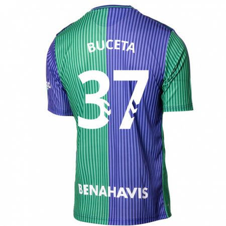 Kandiny Herren Ana Buceta #37 Grün Blau Auswärtstrikot Trikot 2023/24 T-Shirt
