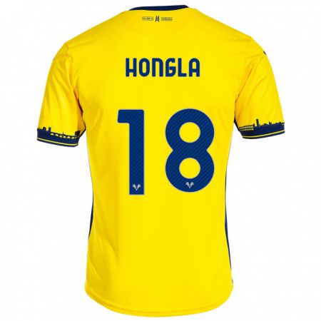 Kandiny Herren Martin Hongla #18 Gelb Auswärtstrikot Trikot 2023/24 T-Shirt