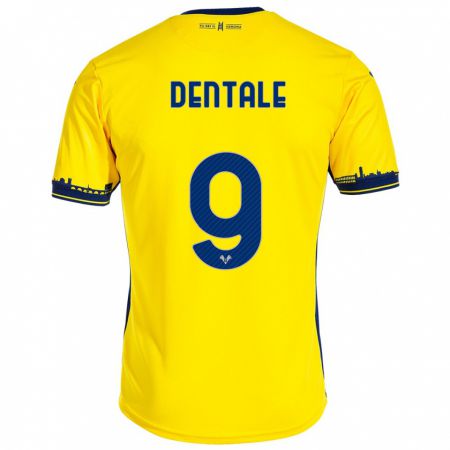Kandiny Herren Alessandro Dentale #9 Gelb Auswärtstrikot Trikot 2023/24 T-Shirt