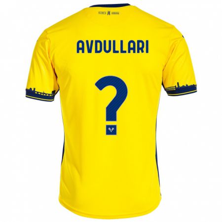 Kandiny Herren Davide Avdullari #0 Gelb Auswärtstrikot Trikot 2023/24 T-Shirt