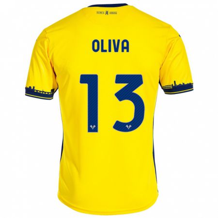 Kandiny Herren Eleonora Oliva #13 Gelb Auswärtstrikot Trikot 2023/24 T-Shirt