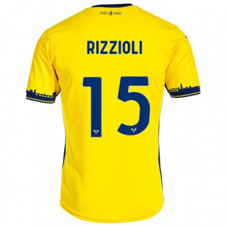 Kandiny Herren Gaia Rizzioli #15 Gelb Auswärtstrikot Trikot 2023/24 T-Shirt