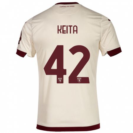 Kandiny Herren Karamoko Keita #42 Sekt Auswärtstrikot Trikot 2023/24 T-Shirt