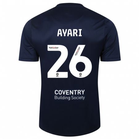 Kandiny Herren Yasin Ayari #26 Rote Marine Auswärtstrikot Trikot 2023/24 T-Shirt