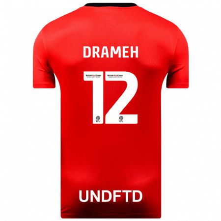 Kandiny Herren Cody Drameh #12 Rot Auswärtstrikot Trikot 2023/24 T-Shirt