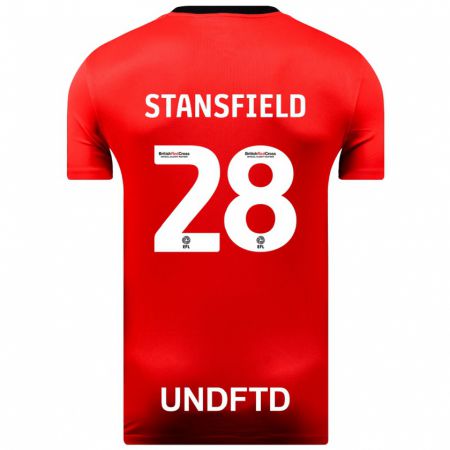 Kandiny Herren Jay Stansfield #28 Rot Auswärtstrikot Trikot 2023/24 T-Shirt