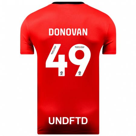Kandiny Herren Romelle Donovan #49 Rot Auswärtstrikot Trikot 2023/24 T-Shirt