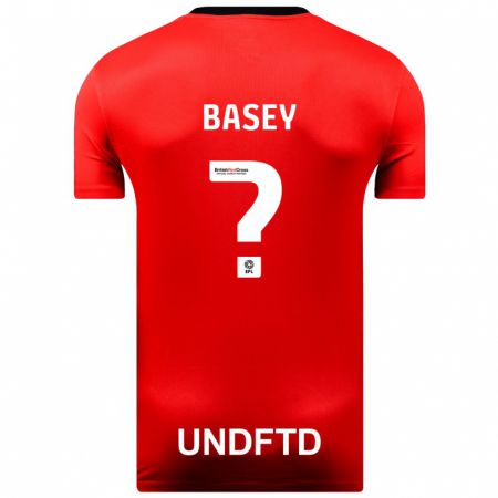 Kandiny Herren Oliver Basey #0 Rot Auswärtstrikot Trikot 2023/24 T-Shirt