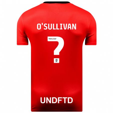 Kandiny Herren William O'sullivan #0 Rot Auswärtstrikot Trikot 2023/24 T-Shirt