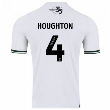 Kandiny Herren Jordan Houghton #4 Weiß Auswärtstrikot Trikot 2023/24 T-Shirt