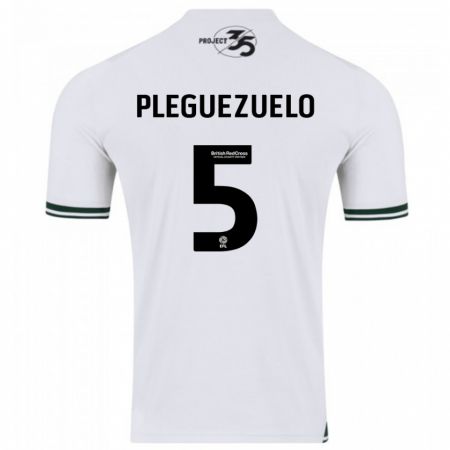 Kandiny Herren Julio Pleguezuelo #5 Weiß Auswärtstrikot Trikot 2023/24 T-Shirt