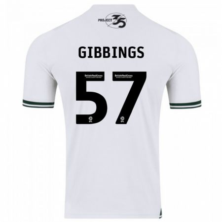 Kandiny Herren Cole Gibbings #57 Weiß Auswärtstrikot Trikot 2023/24 T-Shirt