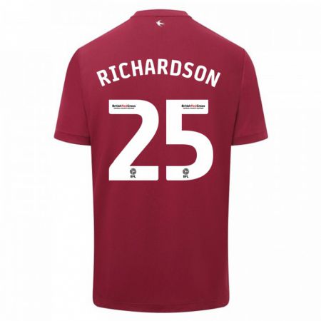 Kandiny Herren Tija Richardson #25 Rot Auswärtstrikot Trikot 2023/24 T-Shirt