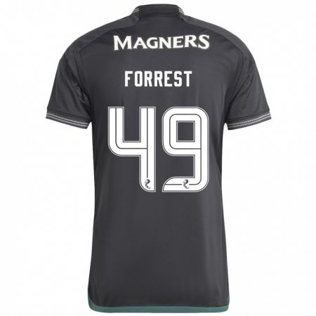 Kandiny Herren James Forrest #49 Schwarz Auswärtstrikot Trikot 2023/24 T-Shirt