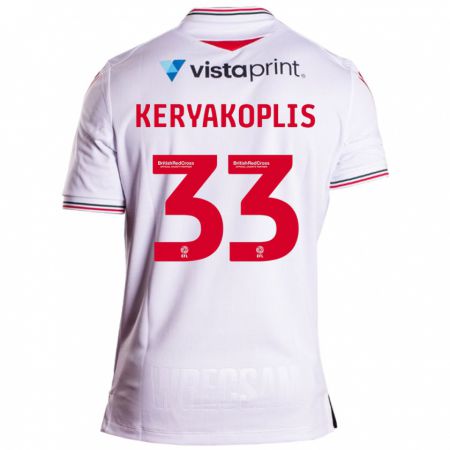 Kandiny Herren Hannah Keryakoplis #33 Weiß Auswärtstrikot Trikot 2023/24 T-Shirt