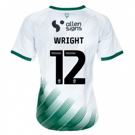 Kandiny Herren Jordan Wright #12 Weiß Auswärtstrikot Trikot 2023/24 T-Shirt