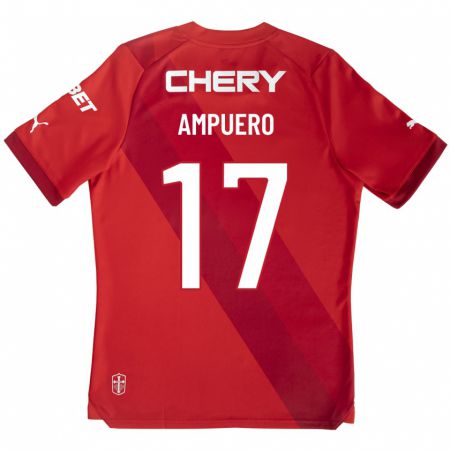 Kandiny Herren Branco Ampuero #17 Rot Auswärtstrikot Trikot 2023/24 T-Shirt