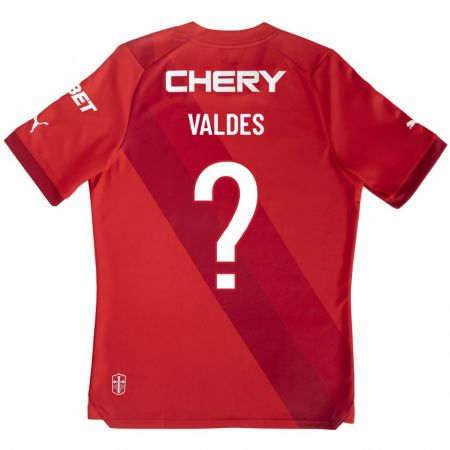 Kandiny Herren Francisco Valdés #0 Rot Auswärtstrikot Trikot 2023/24 T-Shirt