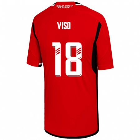 Kandiny Herren Ysaura Viso #18 Rot Auswärtstrikot Trikot 2023/24 T-Shirt