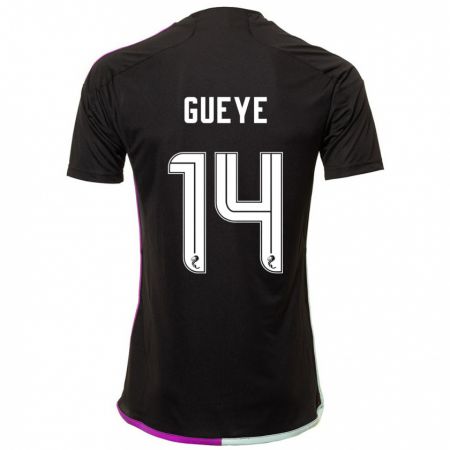 Kandiny Herren Pape Habib Gueye #14 Schwarz Auswärtstrikot Trikot 2023/24 T-Shirt