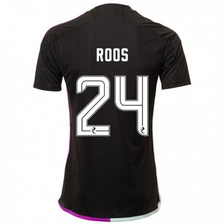 Kandiny Herren Kelle Roos #24 Schwarz Auswärtstrikot Trikot 2023/24 T-Shirt