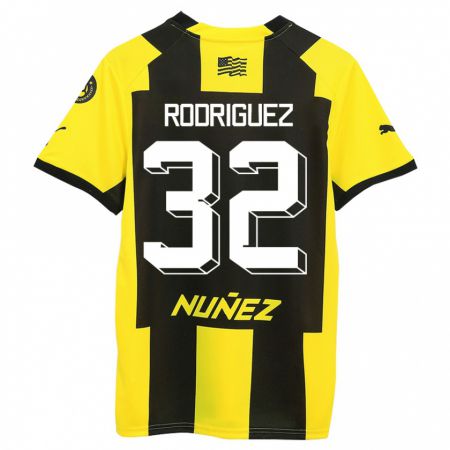 Kandiny Damen Randall Rodríguez #32 Gelb Schwarz Heimtrikot Trikot 2023/24 T-Shirt