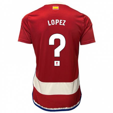 Kandiny Damen Hugo López #0 Rot Heimtrikot Trikot 2023/24 T-Shirt