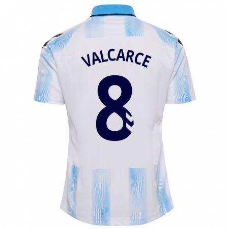 Kandiny Damen Alejandro Valcarce #8 Weiß Blau Heimtrikot Trikot 2023/24 T-Shirt