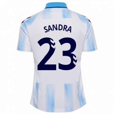 Kandiny Damen Sandra #23 Weiß Blau Heimtrikot Trikot 2023/24 T-Shirt