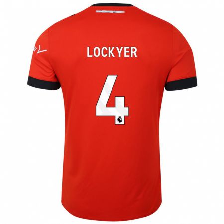 Kandiny Damen Tom Lockyer #4 Rot Heimtrikot Trikot 2023/24 T-Shirt