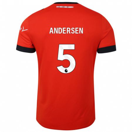 Kandiny Damen Mads Andersen #5 Rot Heimtrikot Trikot 2023/24 T-Shirt