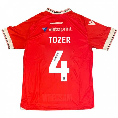 Kandiny Damen Ben Tozer #4 Rot Heimtrikot Trikot 2023/24 T-Shirt