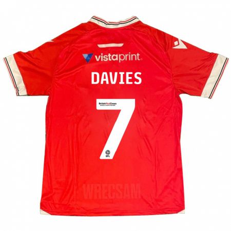 Kandiny Damen Jordan Davies #7 Rot Heimtrikot Trikot 2023/24 T-Shirt
