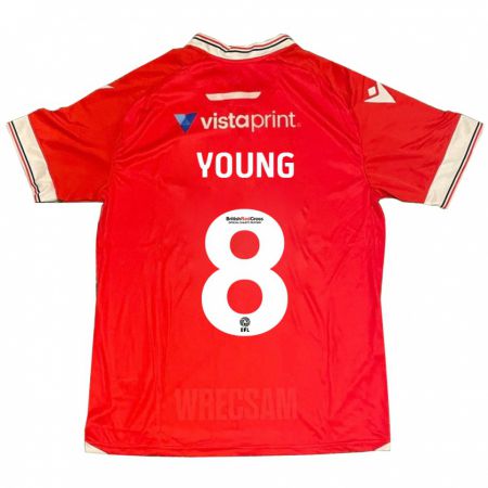 Kandiny Damen Luke Young #8 Rot Heimtrikot Trikot 2023/24 T-Shirt