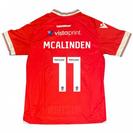 Kandiny Damen Liam Mcalinden #11 Rot Heimtrikot Trikot 2023/24 T-Shirt