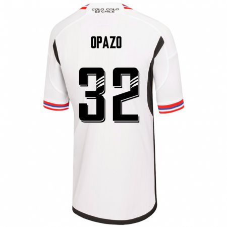 Kandiny Damen Óscar Opazo #32 Weiß Heimtrikot Trikot 2023/24 T-Shirt