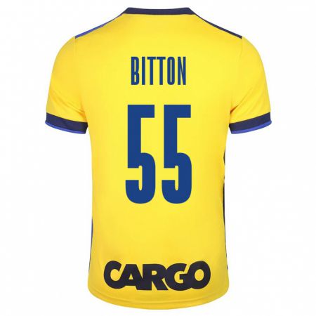 Kandiny Damen Nir Bitton #55 Gelb Heimtrikot Trikot 2023/24 T-Shirt