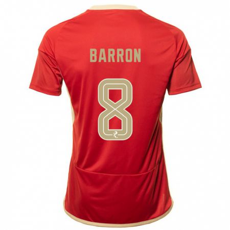 Kandiny Damen Connor Barron #8 Rot Heimtrikot Trikot 2023/24 T-Shirt