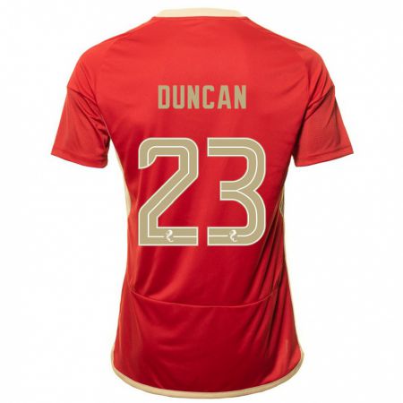 Kandiny Damen Ryan Duncan #23 Rot Heimtrikot Trikot 2023/24 T-Shirt