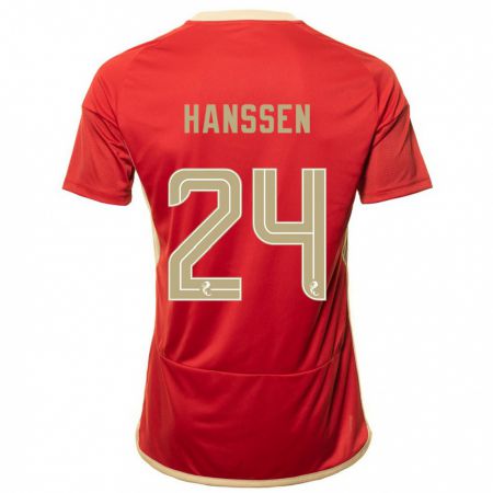 Kandiny Damen Nadine Hanssen #24 Rot Heimtrikot Trikot 2023/24 T-Shirt