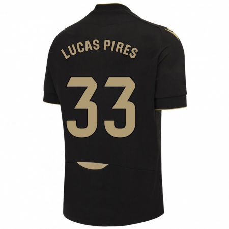 Kandiny Damen Lucas Pires #33 Schwarz Auswärtstrikot Trikot 2023/24 T-Shirt