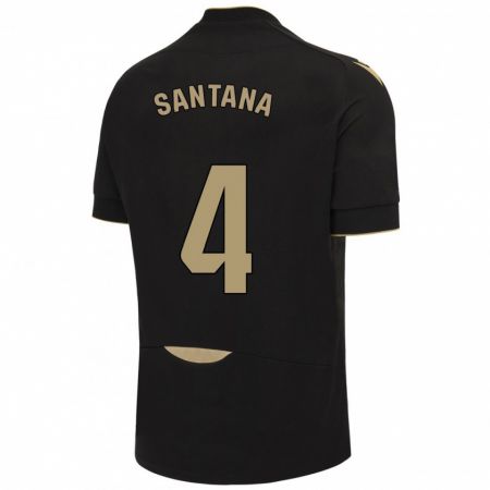 Kandiny Damen María Del Carmen Santana Vázquez #4 Schwarz Auswärtstrikot Trikot 2023/24 T-Shirt