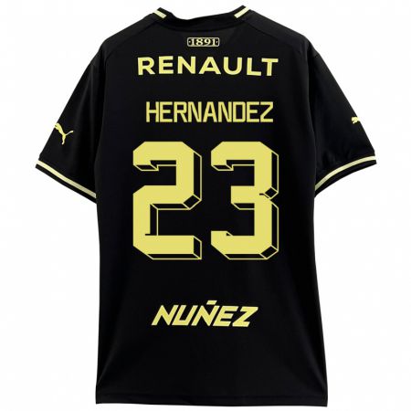 Kandiny Damen Abel Hernández #23 Schwarz Auswärtstrikot Trikot 2023/24 T-Shirt