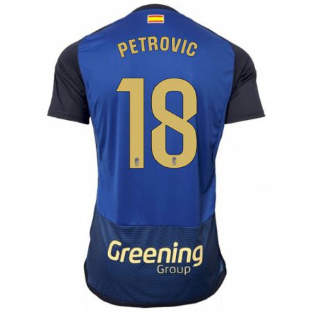 Kandiny Damen Njegos Petrovic #18 Marine Auswärtstrikot Trikot 2023/24 T-Shirt