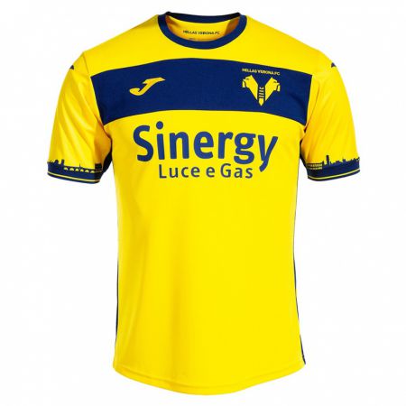 Kandiny Damen Mattia Sambugaro #0 Gelb Auswärtstrikot Trikot 2023/24 T-Shirt