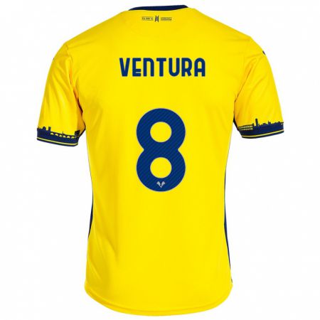 Kandiny Damen Ciro Ventura #8 Gelb Auswärtstrikot Trikot 2023/24 T-Shirt